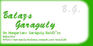 balazs garaguly business card